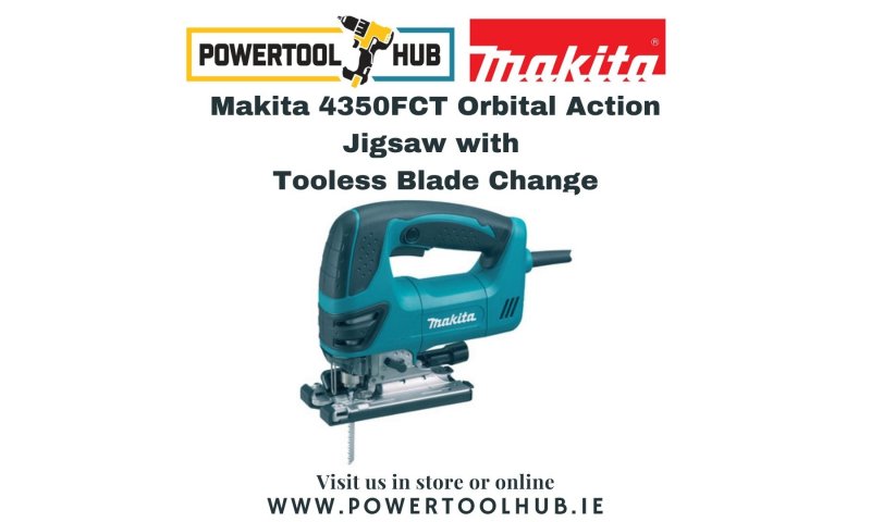 Makita 4350FCT 240V Orbital Action Jigsaw with Toolless Blade Change