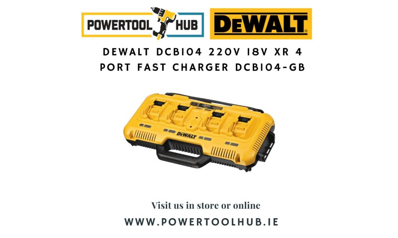 Dewalt DCB104 220v 18V XR 4 Port Fast Charger