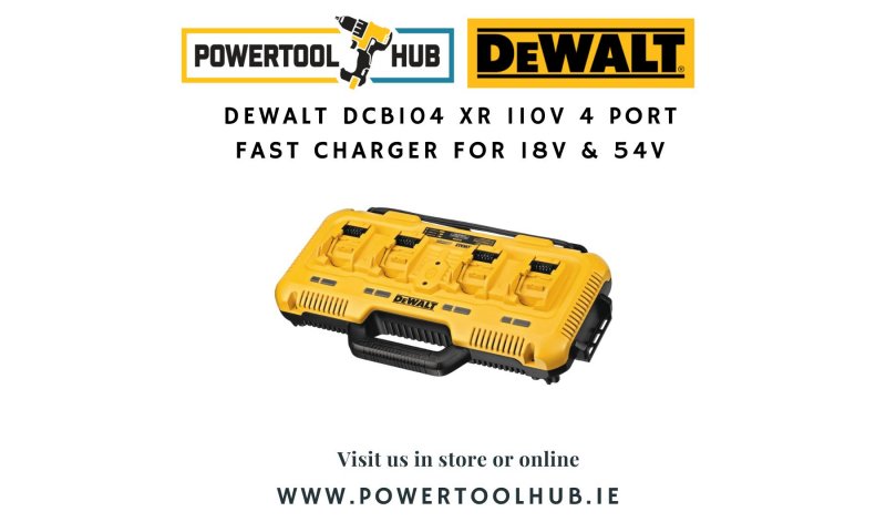 DEWALT DCB104 XR 110V 4 Port Fast Charger For 18V & 54V