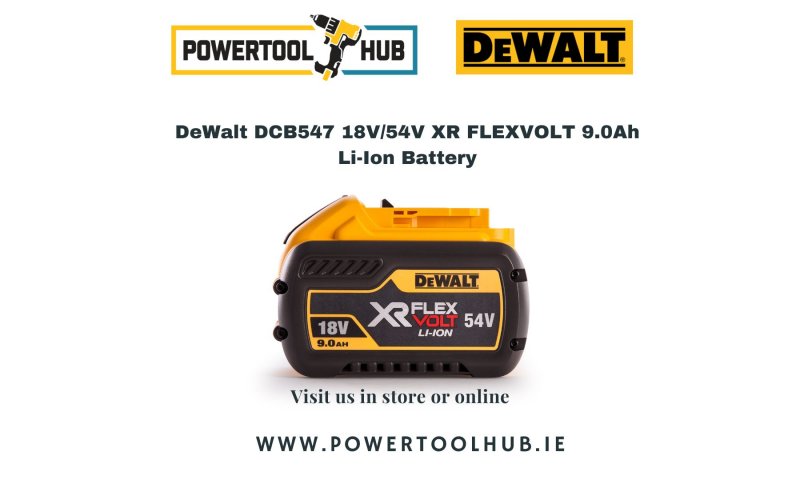 DeWalt DCB547 18V/54V XR FLEXVOLT 9.0Ah Li-Ion Battery