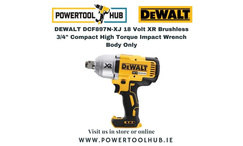 DEWALT DCF897N-XJ 18 Volt XR Brushless 3/4" Compact High Torque Impact Wrench Body Only
