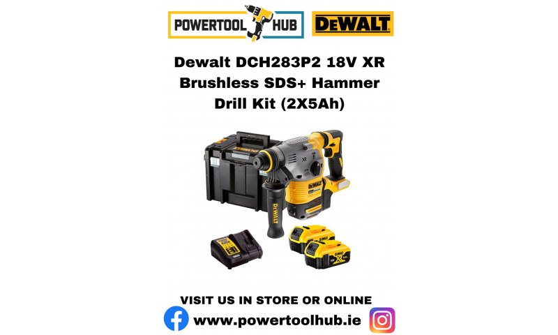 Dewalt DCH283P2 18V XR Brushless SDS+ Hammer Drill Kit (2X5Ah)