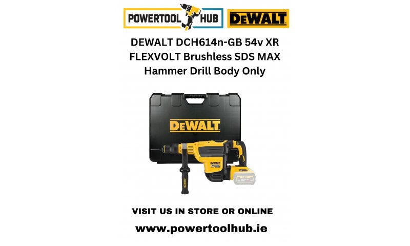 DEWALT DCH614N-XJ 54V XR Flexvolt 45mm 6Kg SDS-MAX Hammer Drill Bare Unit