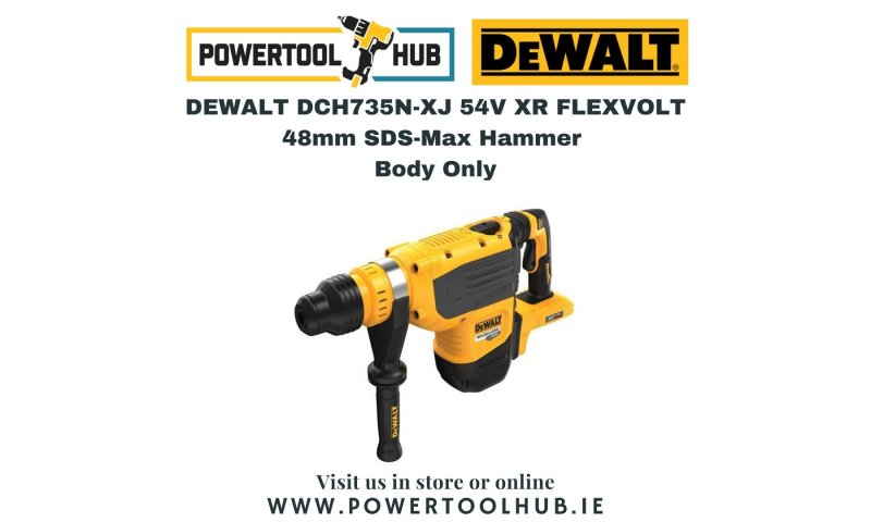 DEWALT DCH735N-XJ 54V XR FLEXVOLT 48mm SDS-Max Hammer Body Only