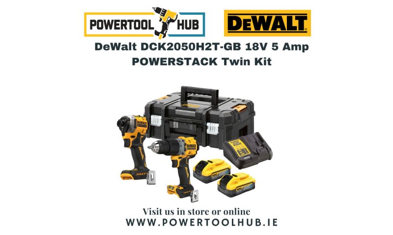 DeWalt DCK2050H2T-GB 18V 5 Amp POWERSTACK Twin Kit