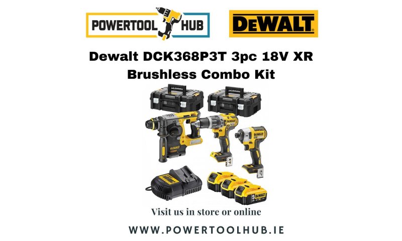 Dewalt DCK368P3T 3pc 18V XR Brushless Combo Kit
