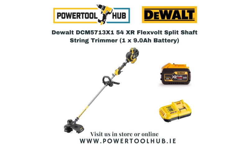 Dewalt DCM5713X1 54 XR Flexvolt Split Shaft String Trimmer (1 x 9.0Ah Battery)