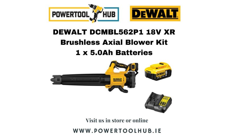 DEWALT DCMBL562P1 18V XR Brushless Axial Blower Kit, 1 x 5.0Ah Batteries