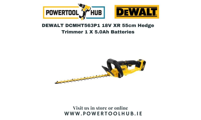 DEWALT DCMHT563P1 18V XR 55cm Hedge Trimmer 1 X 5.0Ah Batteries