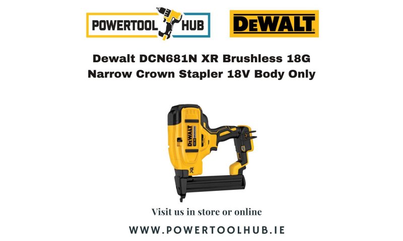 Dewalt DCN681N XR Brushless 18G Narrow Crown Stapler 18V Body Only