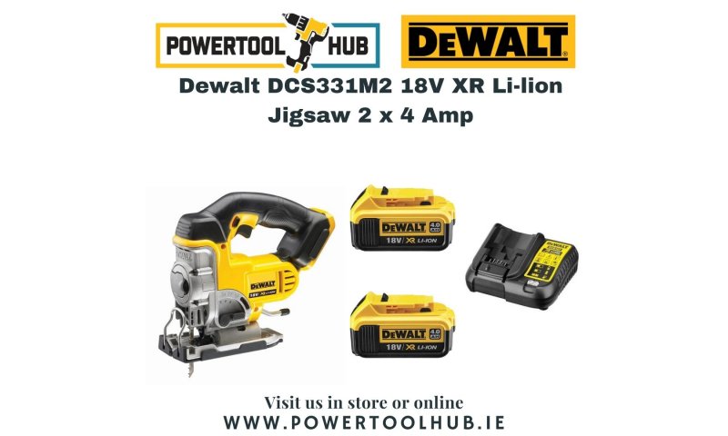 Dewalt DCS331M2 18V XR Li-lion Jigsaw 2 x 4 Amp