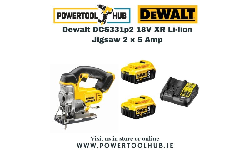 Dewalt DCS331P2 18V XR Li-lion Jigsaw 2 x 5 Amp