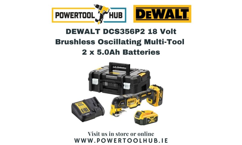 DEWALT DCS356P2 18 Volt Brushless Oscillating Multi-Tool 2 x 5.0Ah Batteries