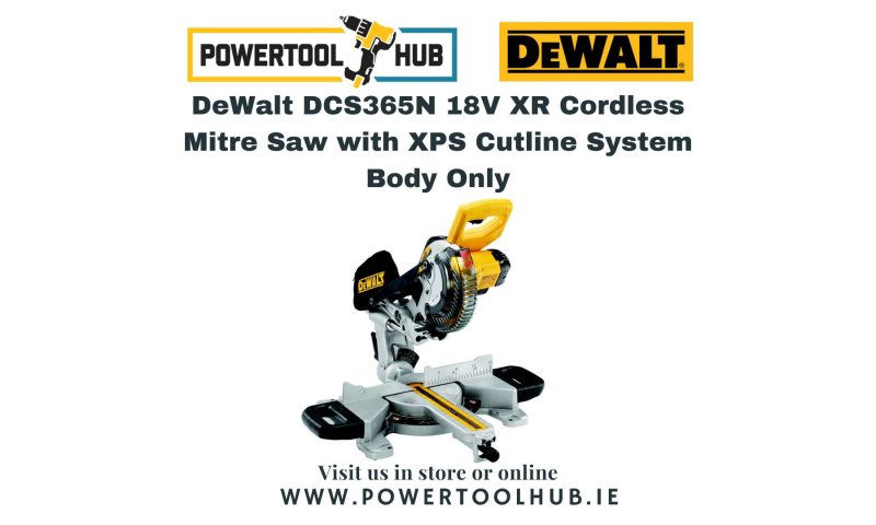 DeWalt DCS365N 18V XR Cordless Mitre Saw with XPS Cutline System Body Only