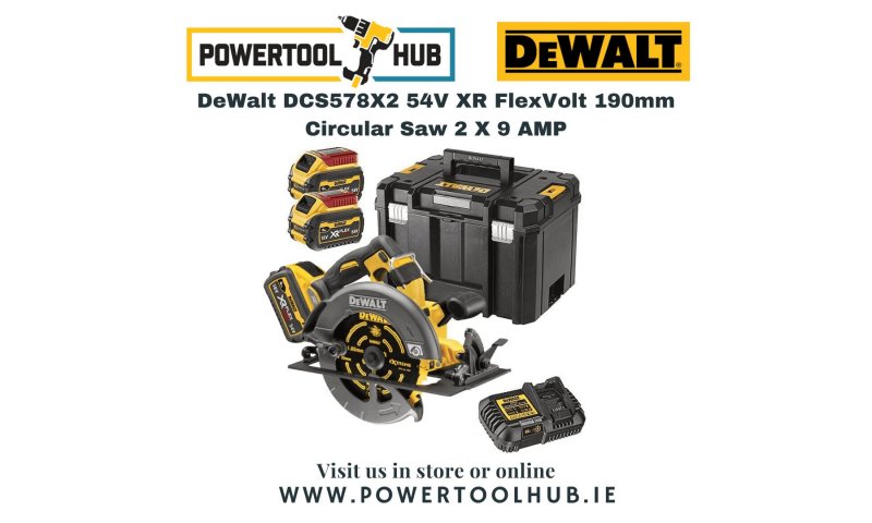 DeWalt DCS578X2 54V XR FlexVolt 190mm Circular Saw 2 X 9 AMP