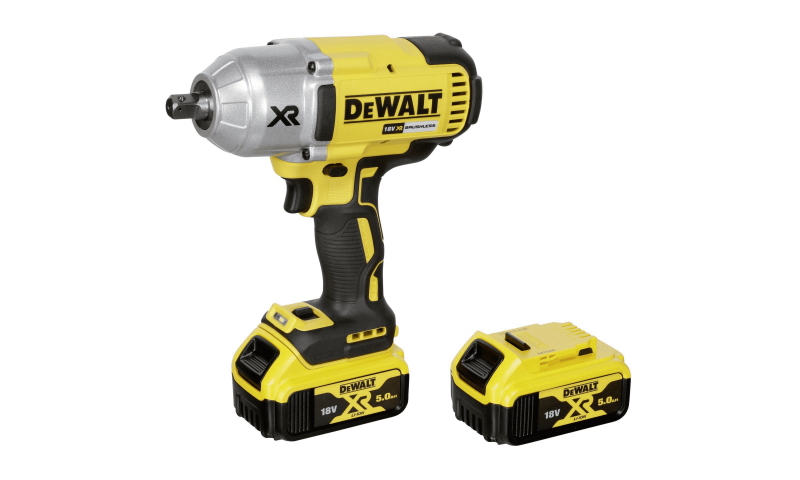 DEWALT DCF899P2 18 Volt Brushless High 1/2" Torque Wrench 2 x 5.0Ah Batteries