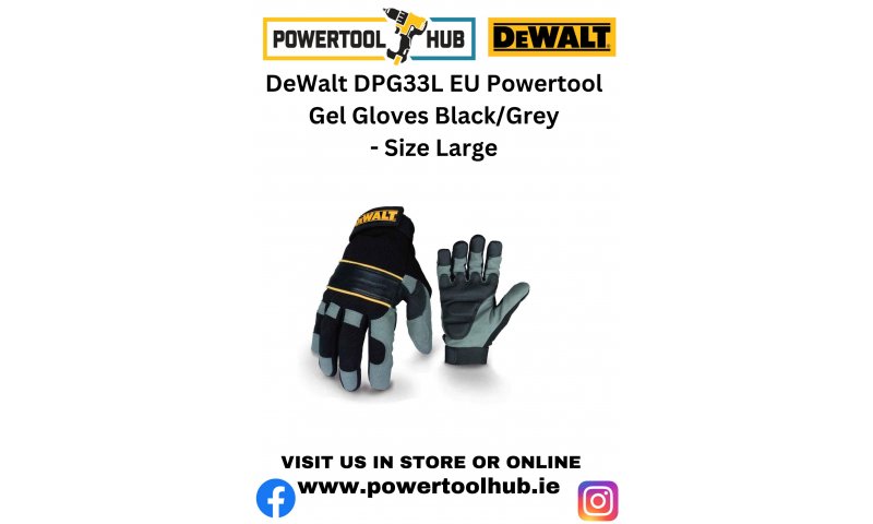 DeWalt DPG33L EU Power tool Gel Gloves Black/Grey