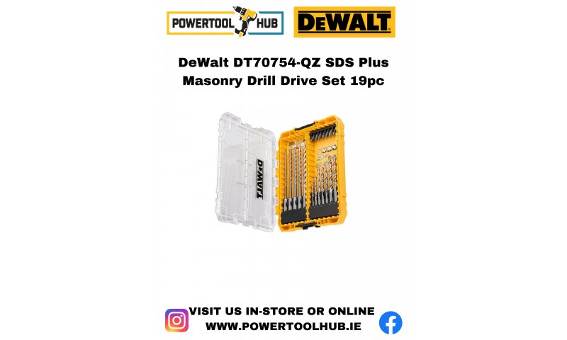 DeWalt DT70754-QZ SDS Plus Masonry Drill Drive Set 19pc