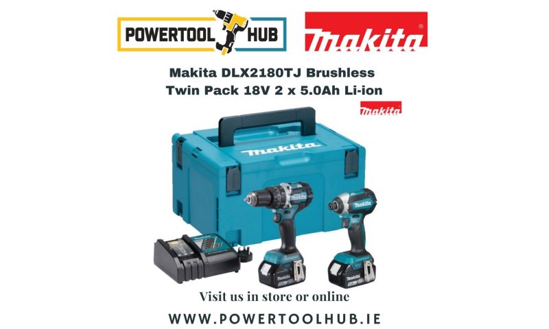 Makita DLX2180TJ Brushless Twin Pack 18V 2 x 5.0Ah Li-ion