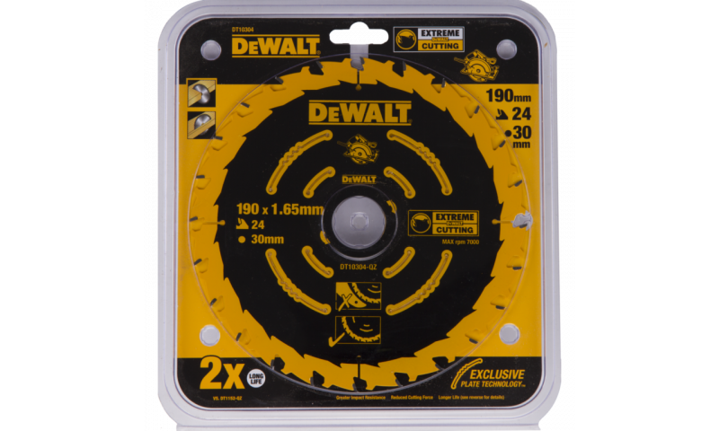 DeWalt DT10304 190mm 24T Extreme Framing Circular Saw Blade