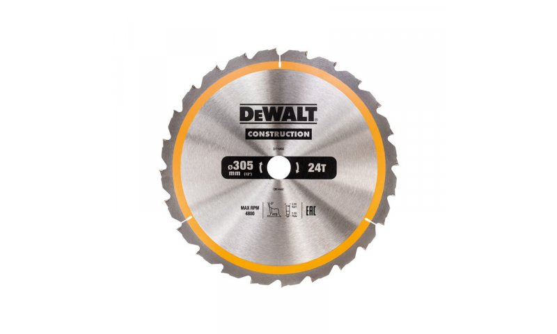 DeWalt DT1958QZ Construction Circular Saw Blade 305 x 30 24T