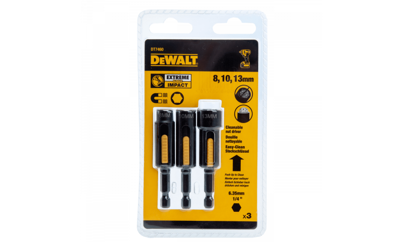 DEWALT DT7460-QZ 8,10 & 13MM IMPACT RATED IR CLEANABLE NUT DRIVER