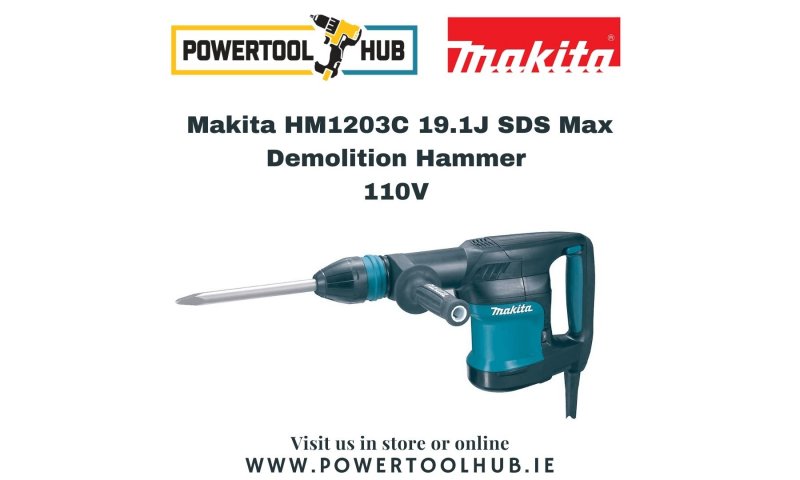 Makita HM1203C 110V 19.1J SDS Max Demolition Hammer
