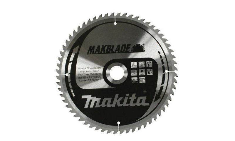 Makita B-09020 260mm x 30mm x 60T For Stationary Saws