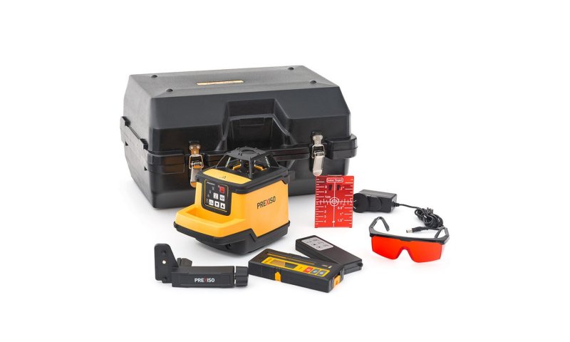 Prexiso Red Rotary Laser Level 400 Metre Range With Receiver - PR400HV