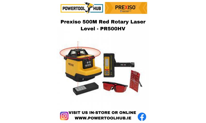 Prexiso 500M Red Rotary Laser Level - PR500HV