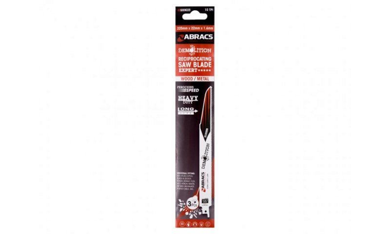 Abracs EXPERT 225mm x 22mm x 1.6mm Demolition Blade - Heavy Duty Cut (3 pack)