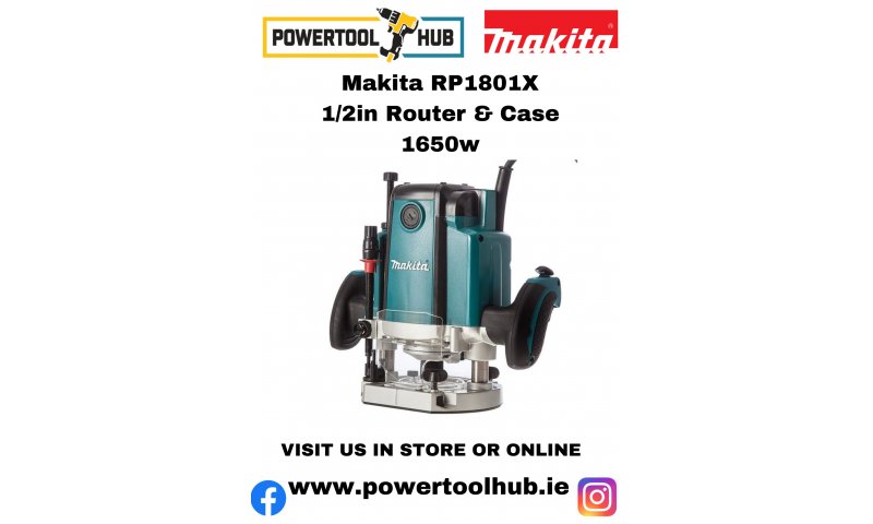 Makita RP1801  220 Volt 1/2in Router & Case 1650w