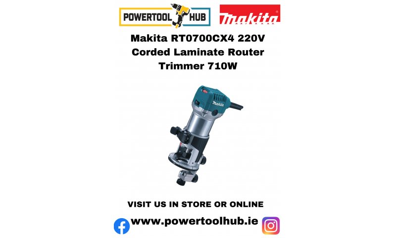 Makita RT0700CX4 220V Corded Laminate Router Trimmer 710W