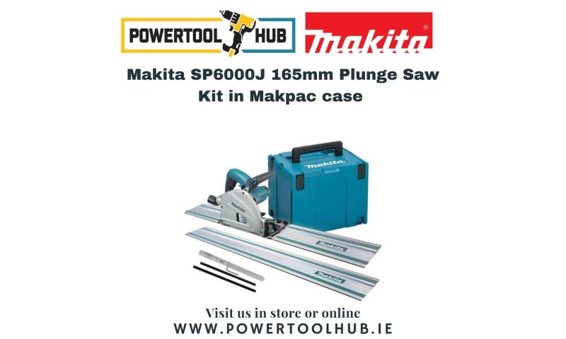 Makita 165mm Plunge Saw Kit in Makpac case 110v SP6000J