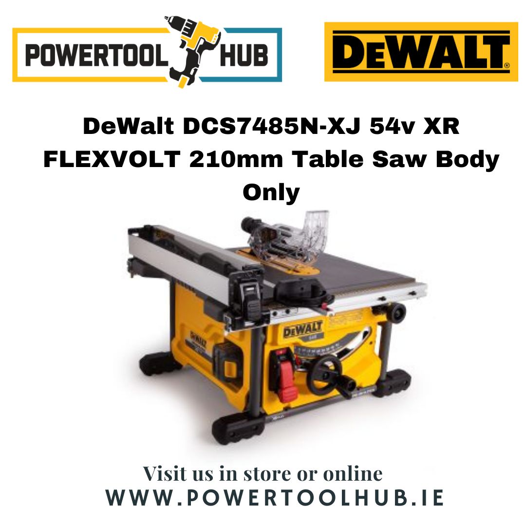 Mechanica Gepensioneerde hand DeWalt DCS7485N-XJ 54v XR FLEXVOLT 210mm Table Saw Body Only