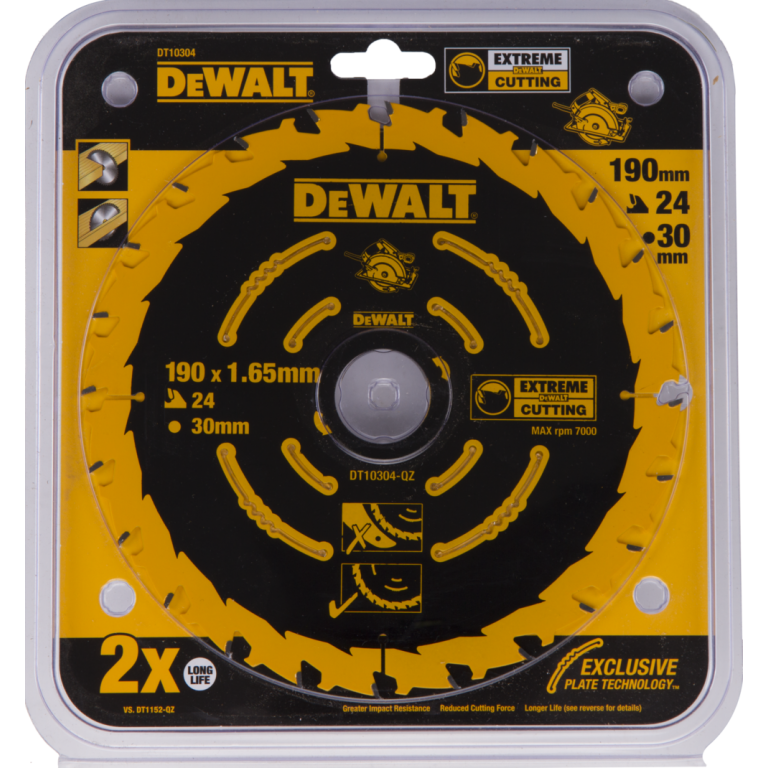 Circular Saw Blade EXT Corded 190 x 30mm 24T | DEWALT